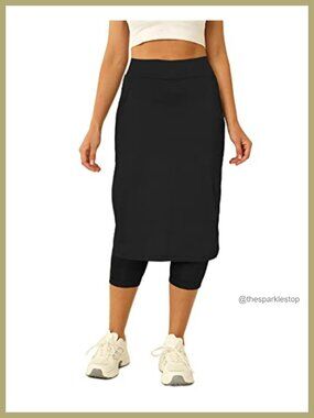 Women's Tennis Skirt with Built-in Capris Leggings Athletic Skort Golf Knee